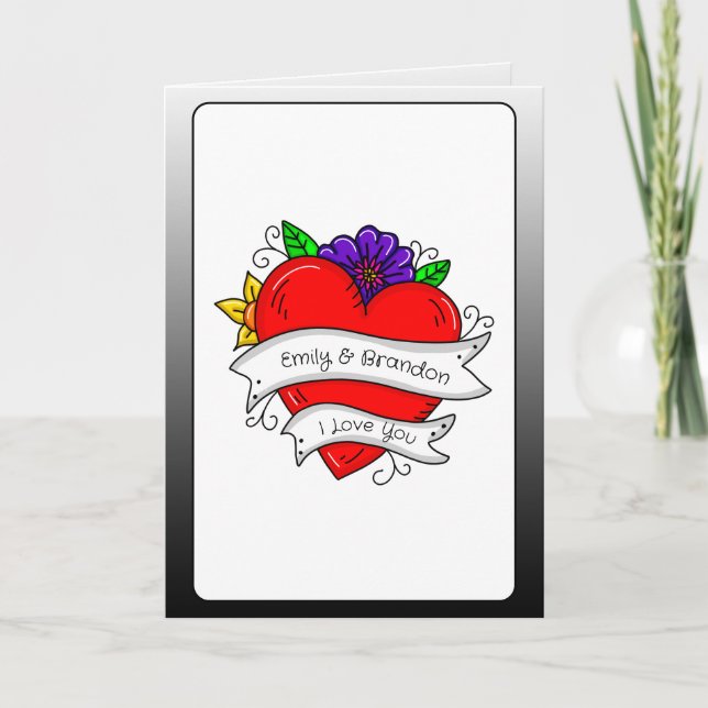 Tarjeta Día de San Valentín personalizado    (Anverso)