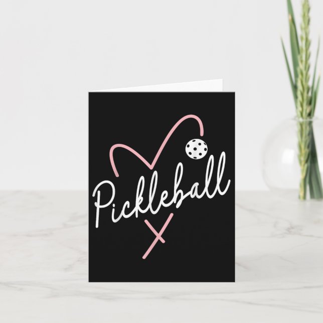 Tarjeta Día de San Valentín Pickleball Forma divertida del (Anverso)