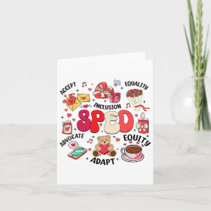 Tarjeta Día de San Valentín Retro Educación Especial Maest