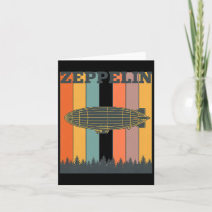 Tarjeta Día de San Valentín Retro Zeppelin Dirigible Vinta