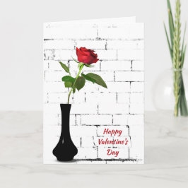 Tarjeta Día de San Valentín Rosa Roja