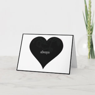 Tarjeta Día de San Valentín Sencillo Corazón siempre Amor