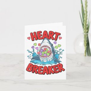 Tarjeta Día de San Valentín Shark Heart Breaker Graciosos