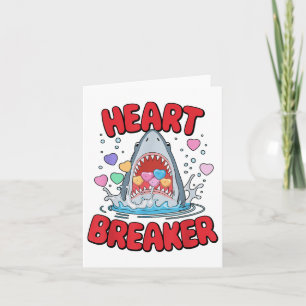 Tarjeta Día de San Valentín Shark Heart Breaker Graciosos 