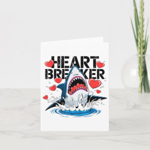 Tarjeta Día de San Valentín Shark Heart Breaker Graciosos
