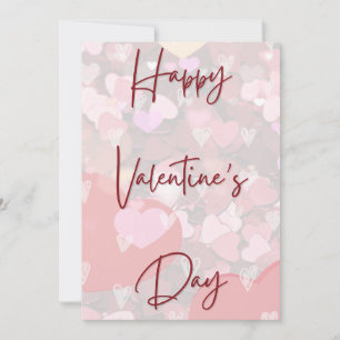 Tarjeta Día de San Valentín simple de corazones pe