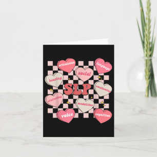 Tarjeta Día de San Valentín Slp Candy Hearech Therapy Sped