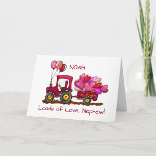 Tarjeta Día de San Valentín sobrinos cargados de amor y co