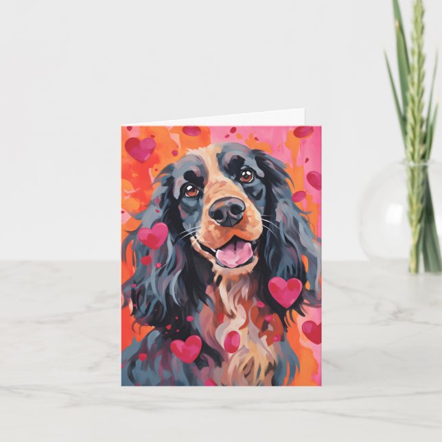 Tarjeta Día de San Valentín Springer Spaniel (Anverso)