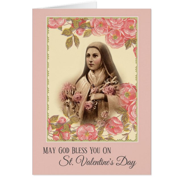 Tarjeta Día de San Valentín St. Therese (Frente)