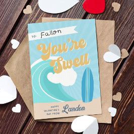 Tarjeta Día de San Valentín Swell Surfer Classroom