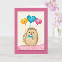 Día de San Valentín Te Amo Erizo Adorable