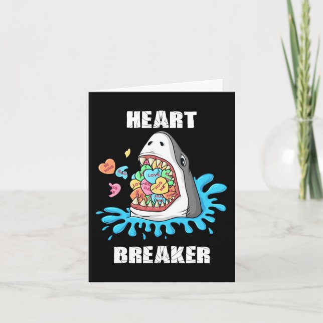 Tarjeta Día de San Valentín Tiburón Breaker Fun Boys niños (Anverso)