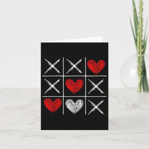 Tarjeta Día de San Valentín Tic-tac-toe Xo-xo Funny Valent