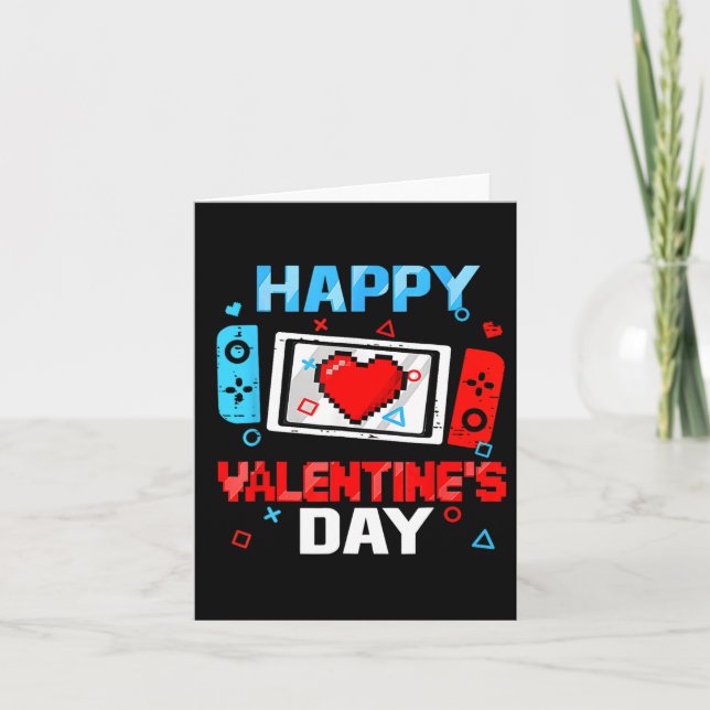 Tarjeta Día de San Valentín Video Game Controller Heart Bo (Anverso)