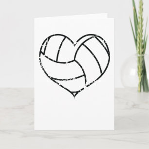 Tarjeta Día de San Valentín Voleibol Corazón Grunge Hombre