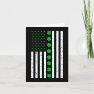 Tarjeta Día de Santo Domingo Bandera Americana Irlandesa