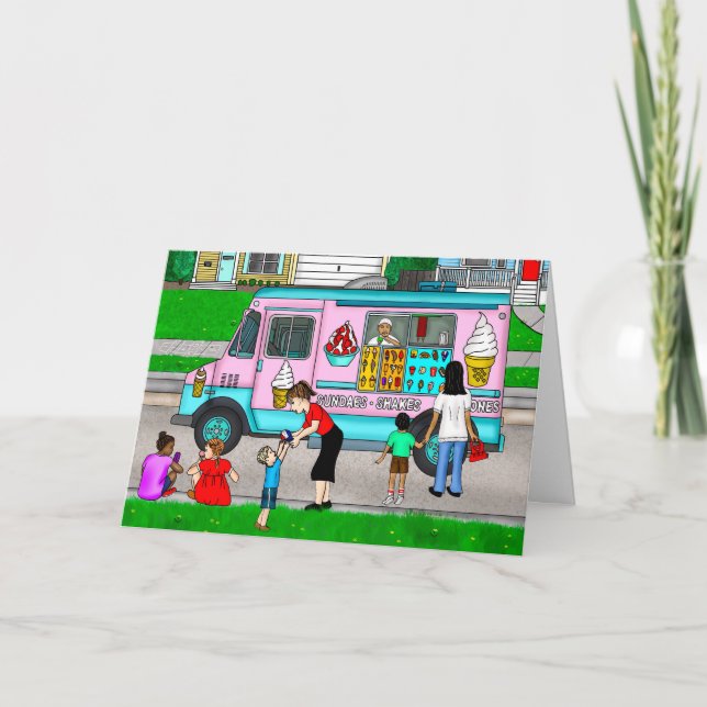 Tarjeta Día de verano caliente | Un Ilustracion caprichoso (Anverso)