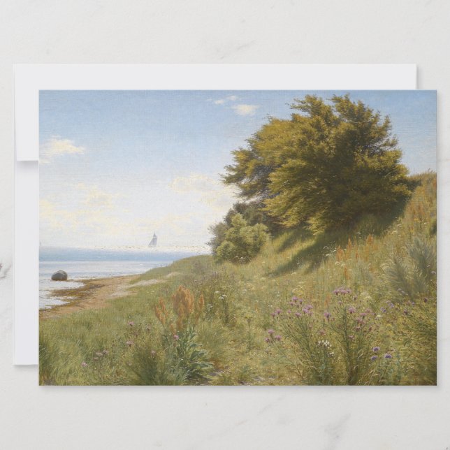 Tarjeta Día de verano junto al mar (por Ludvig Kabell) (Anverso)