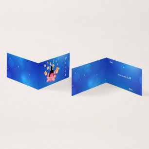 Tarjeta Día de Vesak Buda en la linterna de loto Vaisakha