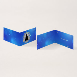 Tarjeta Día de Vesak Buda y Mandala Vaisakha Purnima