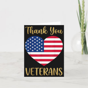 Tarjeta Día de Veteranos con bandera americana para hombre