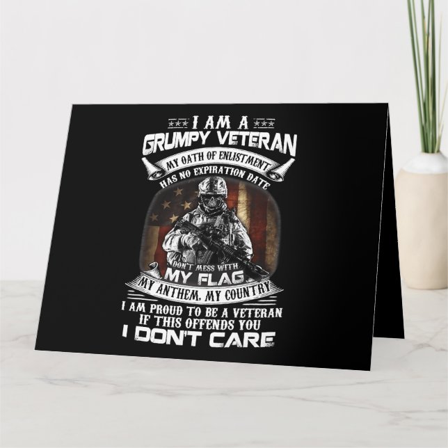 Tarjeta Día de Veteranos de la Bandera de Estados Unidos R (Anverso)