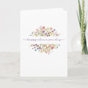 Tarjeta Día del Administrativo Pro Delicadas Flores Silves