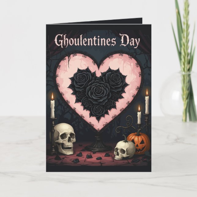 Tarjeta Día del Altar de las Ghoulentinas a una Romántica  (Anverso)