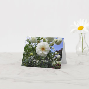 Tarjeta Día del Aniversario de la Dahlia Blanca