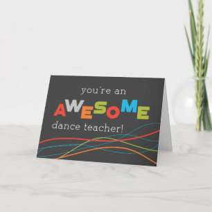 Tarjeta Día del aprecio del profesor de la danza