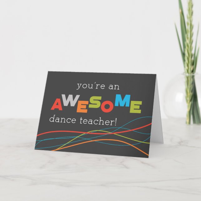 Tarjeta Día del aprecio del profesor de la danza (Anverso)