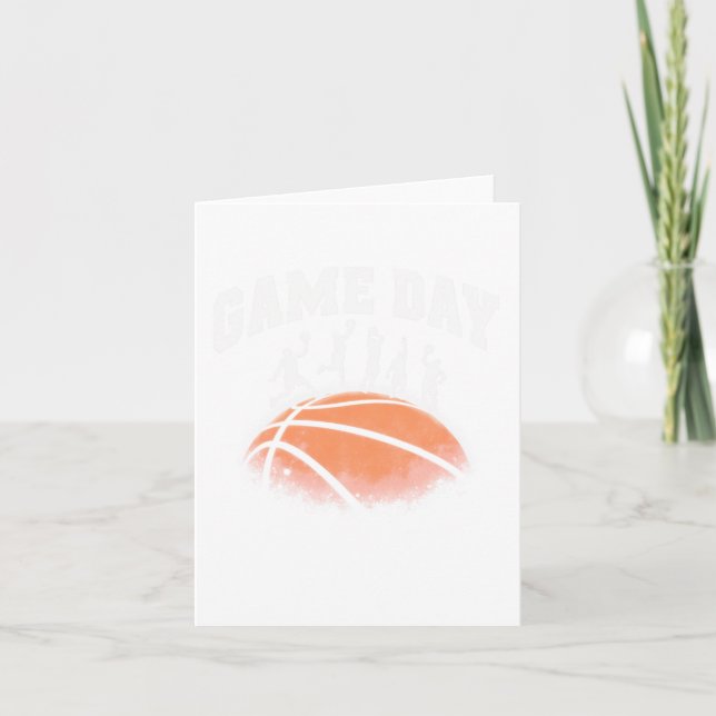 Tarjeta Día del Baloncesto de Vintage (Anverso)