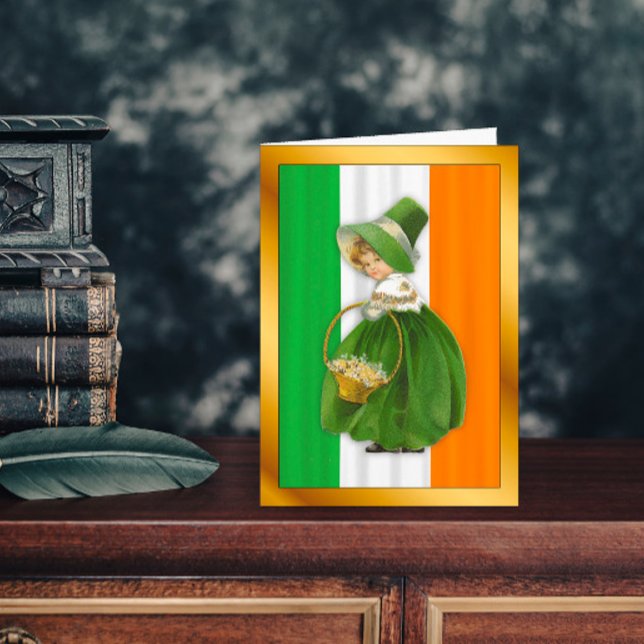 Tarjeta Día del Chica irlandés St. Patrick (Subido por el creador)