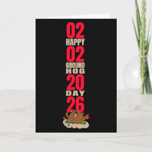 Tarjeta Día del Día de la Marmota Lindo de Phil Épico Año 