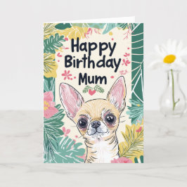Tarjeta Día del Día del Perro Chihuahua - Feliz cumpleaños