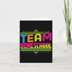 Tarjeta Día del equipo escolar educador en casa