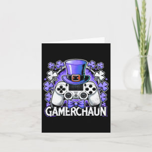 Tarjeta Día del Gamer de San Patricio Videojuego Juegos Ir