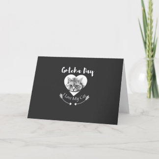 Tarjeta Día del Gato Gotcha - Feliz Día de la Adopción
