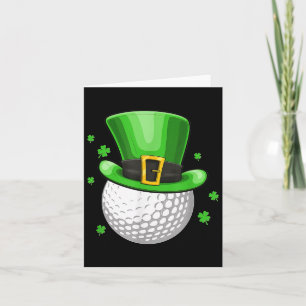 Tarjeta Día del Golf Irlandés Día del Leprechaun Gorra Sha