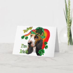 Tarjeta Día del Hound St Patricks de Basset