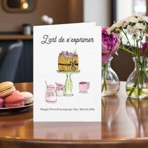 Tarjeta Día del Idioma Francés 20 de marzo Charlotte Russe