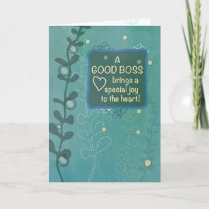 Tarjeta Día del Jefe Religioso Verde Dibujado a Mano
