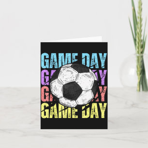 Tarjeta Día del juego retro fútbol aficionados vintage mam