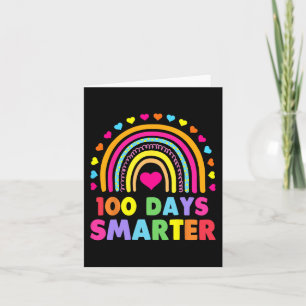 Tarjeta Día Del Maestro Escolar - 100 Días Más Inteligente