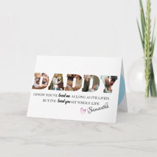 Tarjeta Día del Padre 3 Foto Personalizado Papá Moderno
