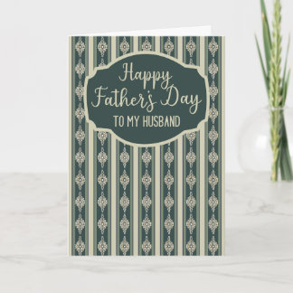 Tarjeta Día del Padre a mi esposo Boho tradicional a rayas