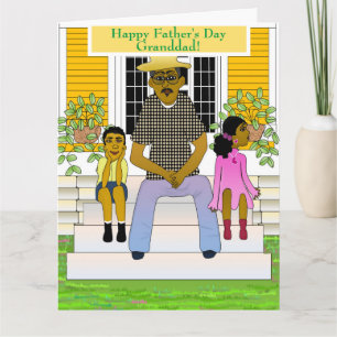 Tarjeta Día del Padre Abuelo Africano-Estadounidense