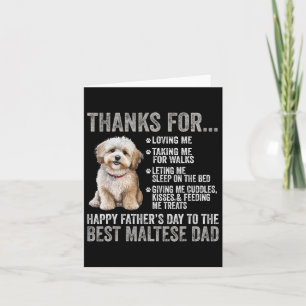 Tarjeta Día Del Padre Al Mejor Papá Maltés - Perro Maltés