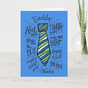 Tarjeta Día del padre - Azul - "Papi"
